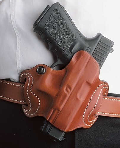 Desantis Mini Slide Holster Owb Rh Lthr Fits Glock 19 Tan