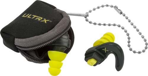 Ultrx Shift Adjustable Protection Ear Plugs Gray\/Yell