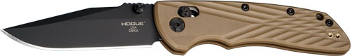 Hogue Deka Able Lock Fldr 3.25 Clip Point Black Finsh Ply Fde