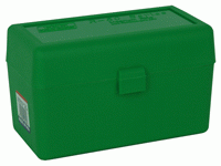Mtm Ammo Box Magnum Rifle 50-Rounds Flip Top Style Green