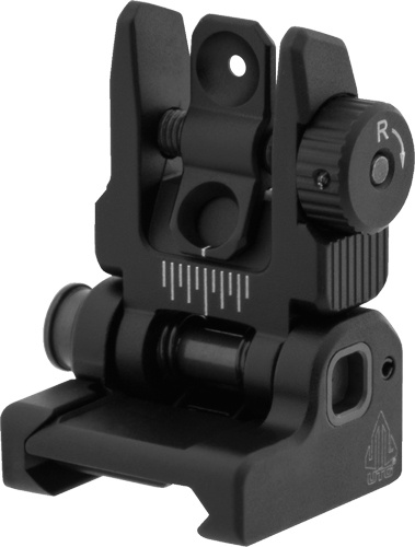 Utg Accu-Sync Spring Loaded Ar 15 Flip-Up Rear Sight Black