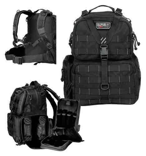 Gps Tactical Range Backpack W/Waist Strap Black Nylon