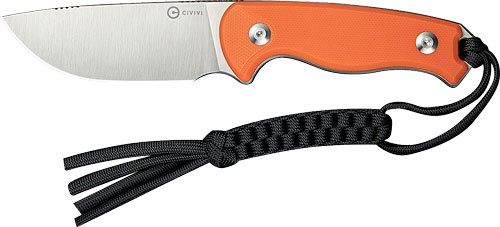 Civivi Knife Timberbark 3.2\" Fixed Orange\/Satin G10 Stnwash