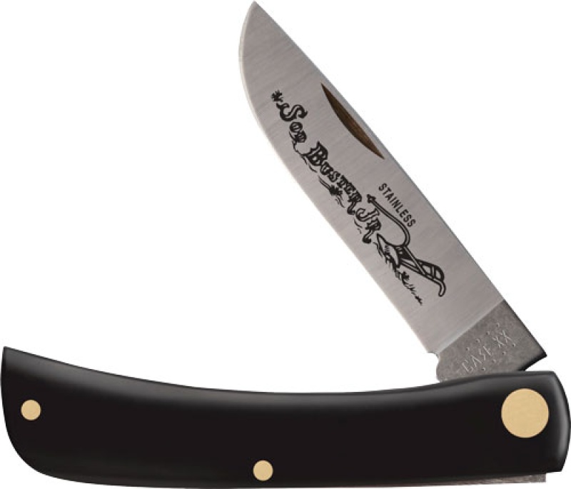 Case Knives Black Synthetic Smooth Sod Buster Jr