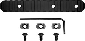 Grovtec Rail Section M-Lok 6\" 15 Slot Aluminum Black