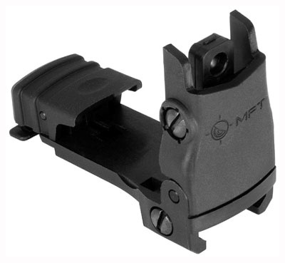 Mft Rear Back Up Polymer Sight Flip Up Windage Adjustment