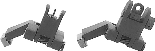 Je Flip-Up Front And Rear Offset Polymer Sight Set Black