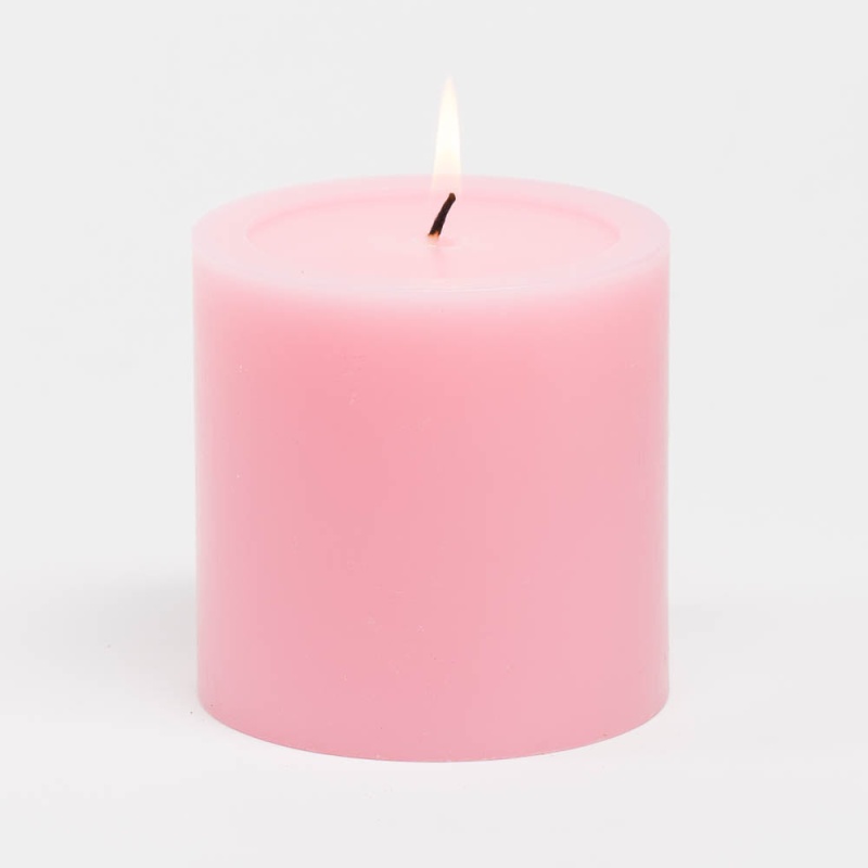 Richland 4" X 4" Pink Pillar Candles Set Of 6