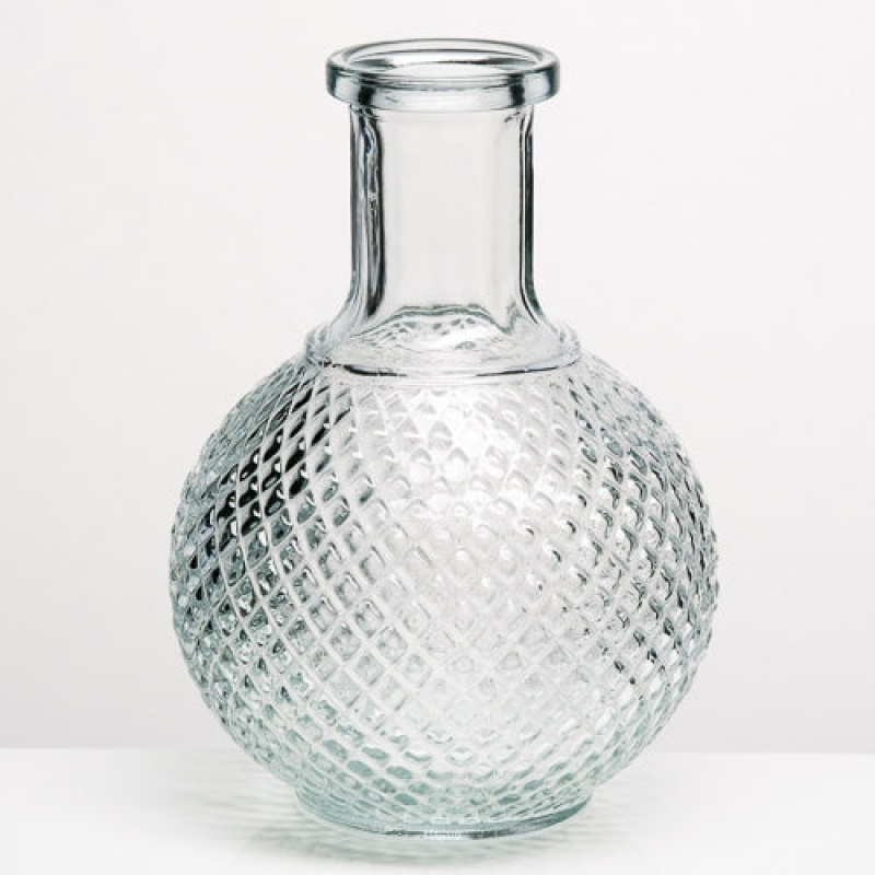 Richland Textured Glass Perfume Vase 6" Set Of 6