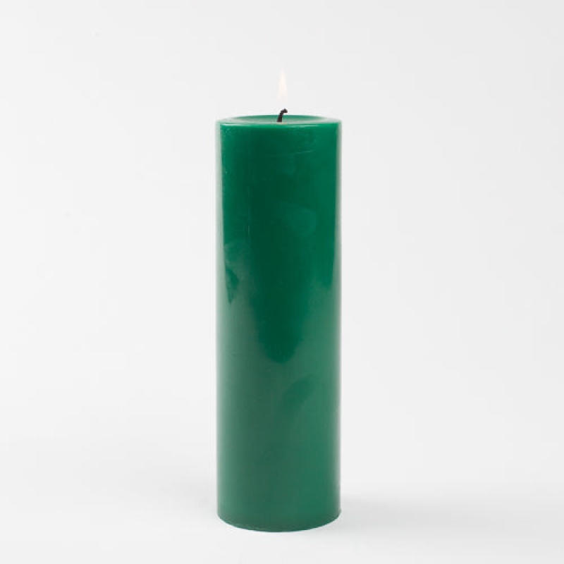 Richland Pillar Candles 3"X9" Dark Green Set Of 6