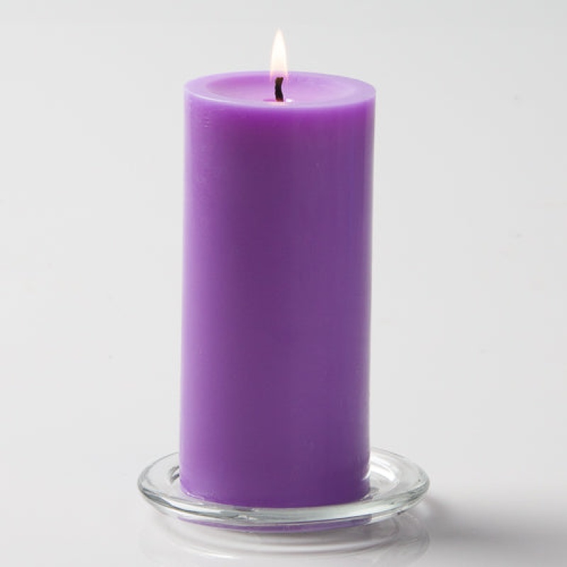 Richland Pillar Candles 3"X6" Lavender Set Of 24
