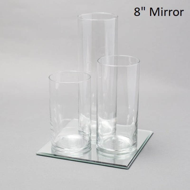 Eastland Square Mirror and Cylinder Vases Centerpiece Set of 48