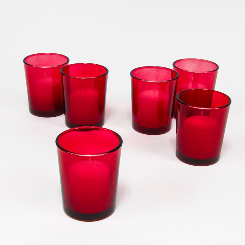Richland Votive Candles & Colored Holders Set of 144