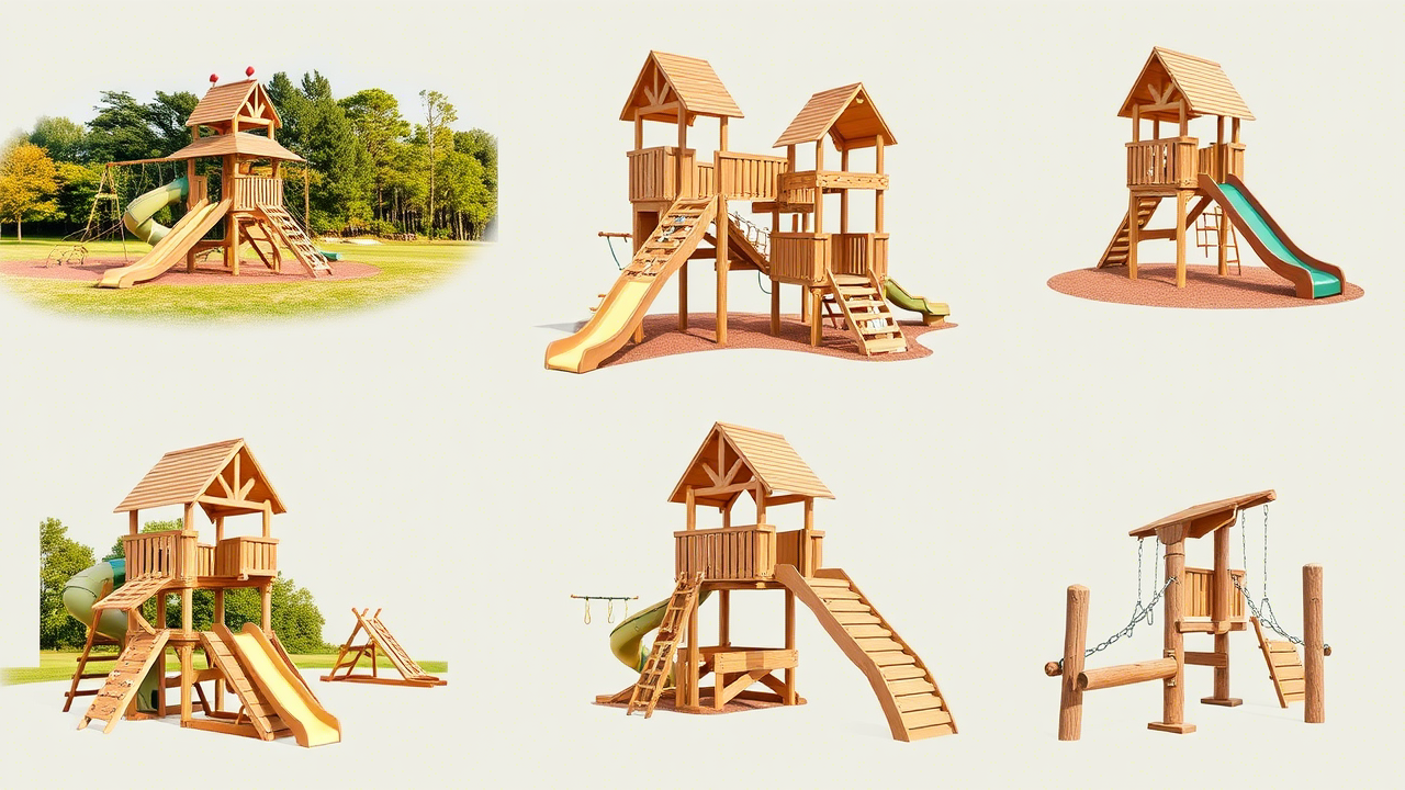 Wooden Playground Structures