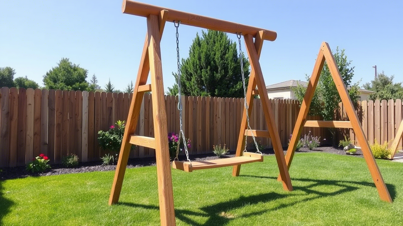 best rated wooden swing sets