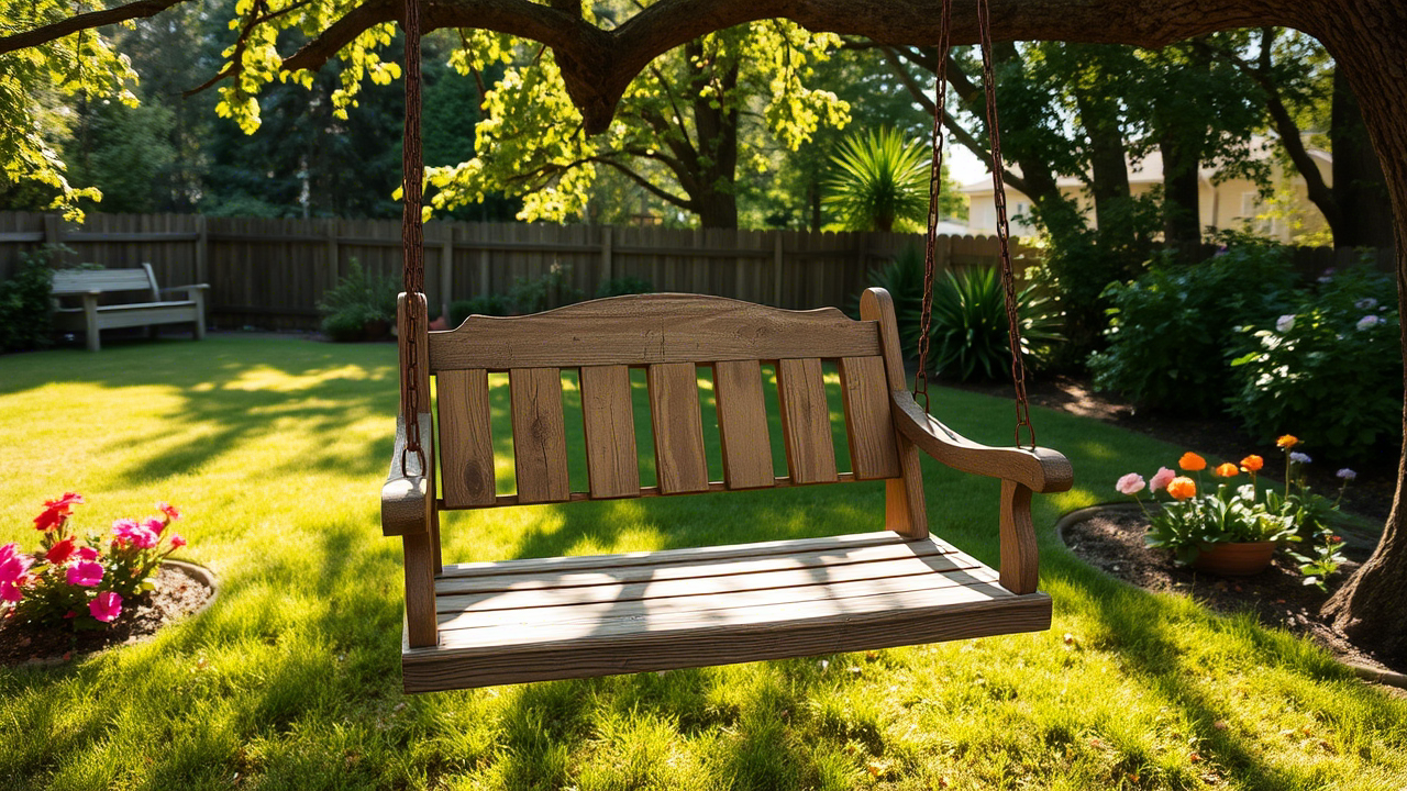 wooden swing