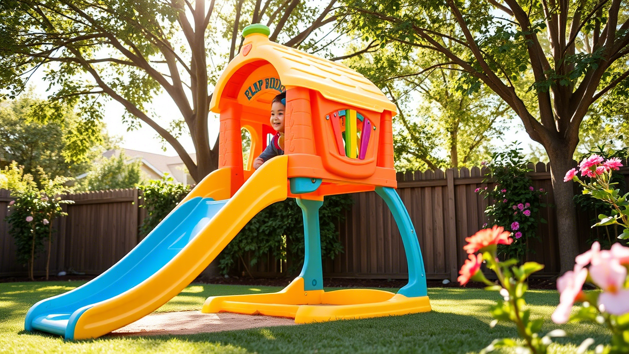  Plastic Slide Playhouse